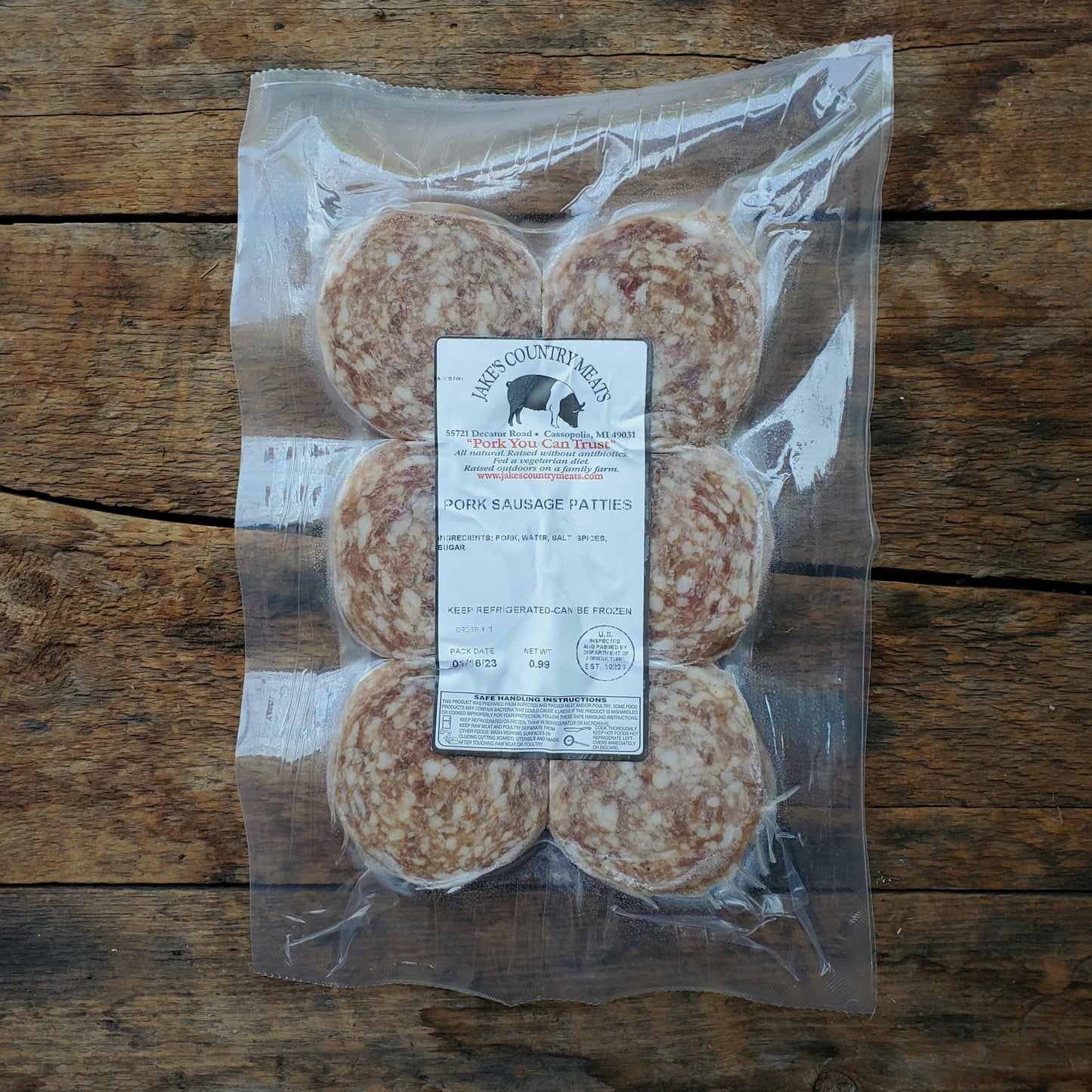 Pork Sausage Patties - 16 oz