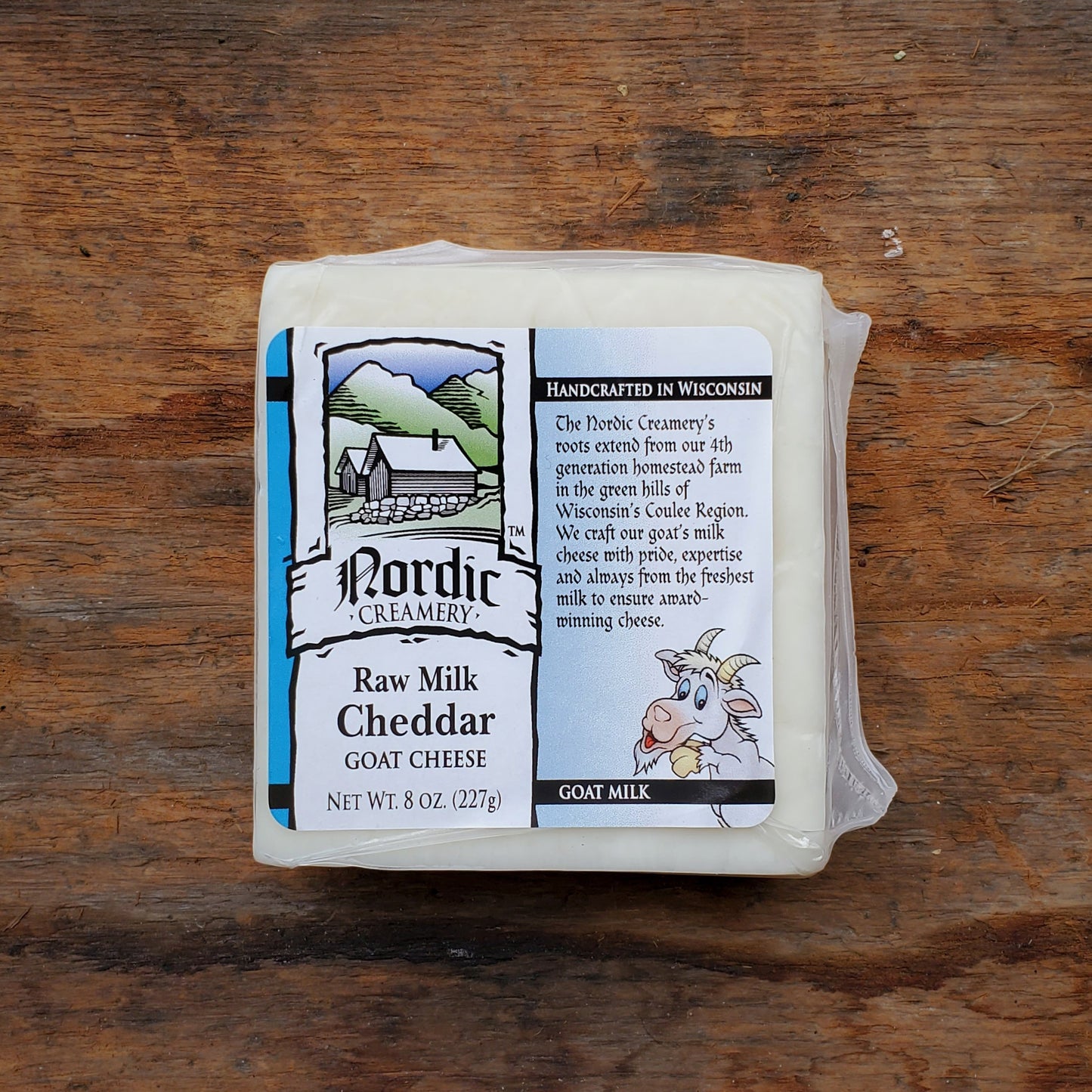 Raw Milk Goat Cheddar Cheese 8oz.
