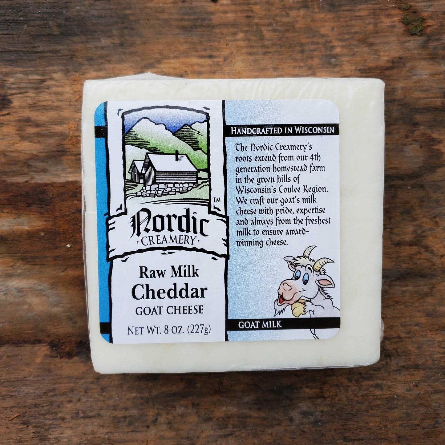 Raw Milk Goat Cheddar Cheese 8oz.
