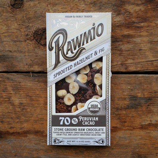 Raw Chocolate Bark Sprouted Hazelnut and Fig- 2.12 oz