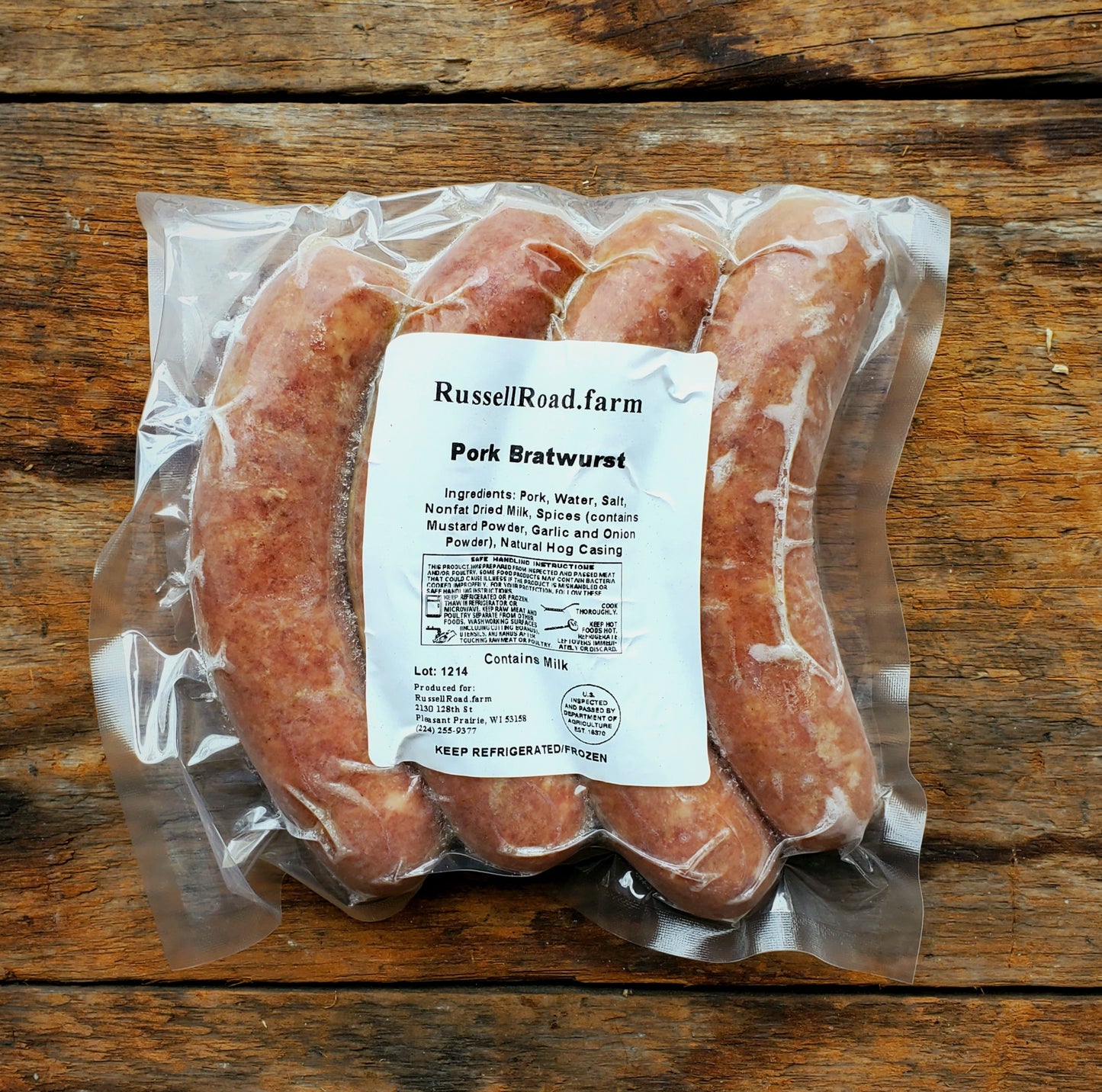 Russell Road European-Style Brats (4 Pack)