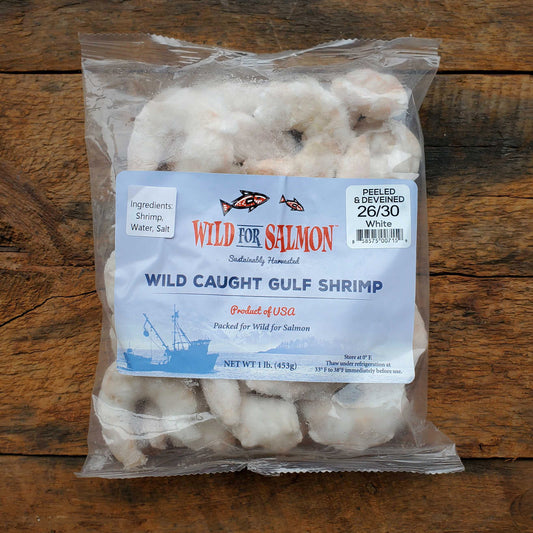 Frozen Jumbo Wild Gulf Shrimp (peeled & deveined) - 1 lb
