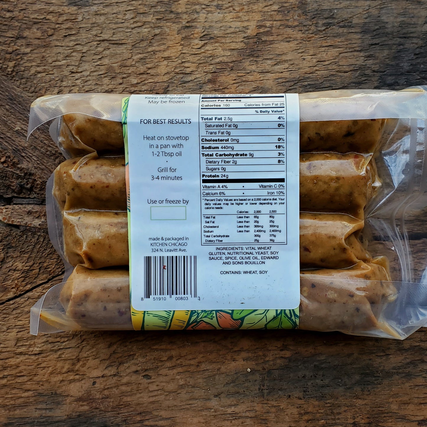 Vegan Italian Sausage (4 Pack) - 12 oz